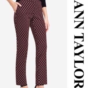 Ann Taylor Petite Devon‎ Fit Geometric Pattern Dress Pants Slacks Sz 10 P